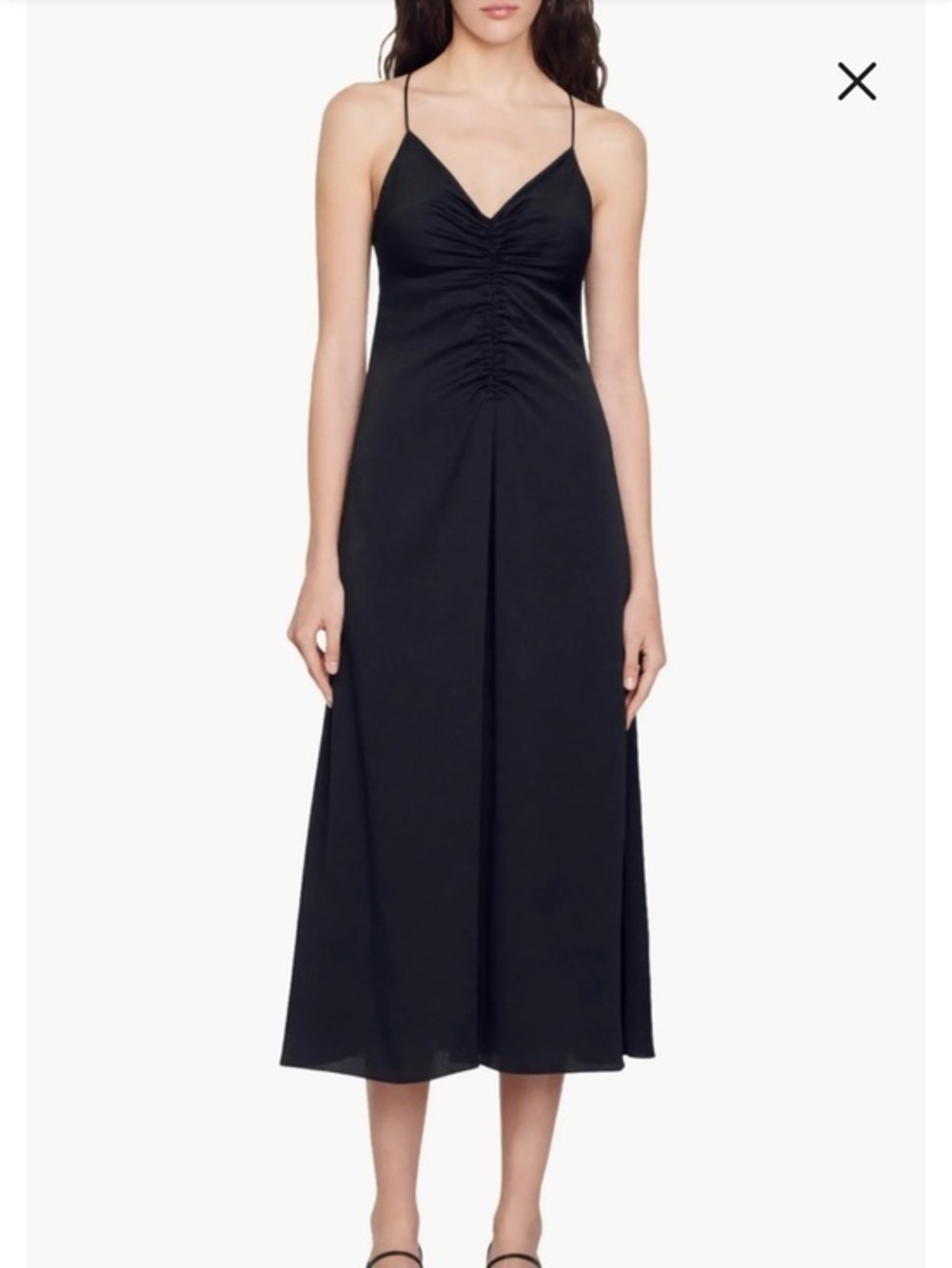 Sandro Black Praline Midi Dress size 36